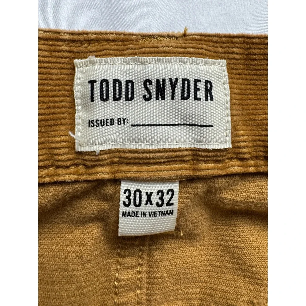 Todd Snyder Mens Slim Fit Corduroy Pants Tobacco Brown 30x32